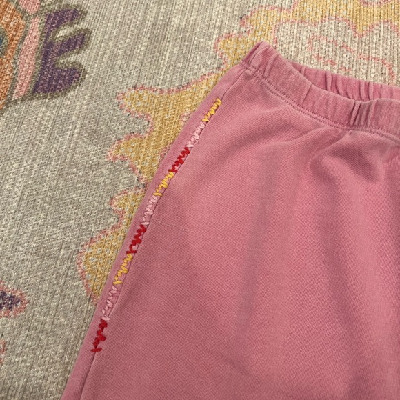 Wildfox Pink Sweatpants with Embroidery Detail - Picture 3 of 5